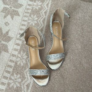 Silver Glitter Women's Heels